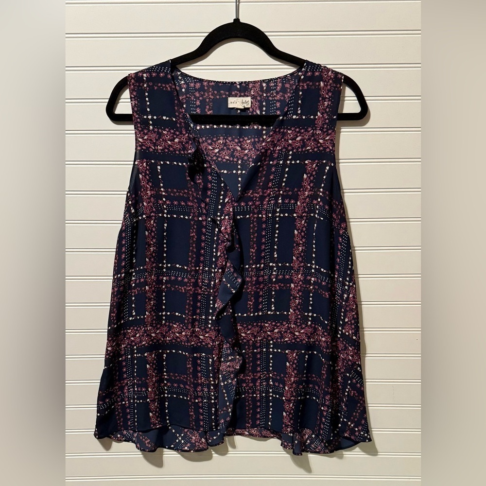 Maison Jules flowy tank, navy size XL